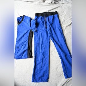 Top & Bottom Blue Scrub Set